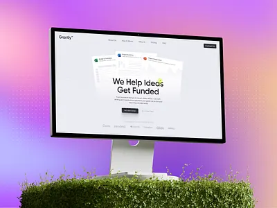 Grantly — Funding Platform Landing Page cleanui designinspiration desktopui funding grants herosectio landingpage lightui minimaldesign productdesign startupdesign ui ux webdesign