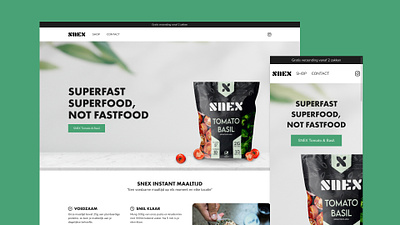 SNEX Nutrition design landing page one page shop responsive ui ux web design webshop