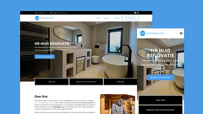 HR Huis Renovatie design landing page responsive ui ux web design