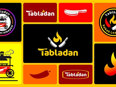 Tabladan Logo Visual Identity branding cooking creaziz cuisine fastfood food homemade identity illustration logo street food tabladan turkish