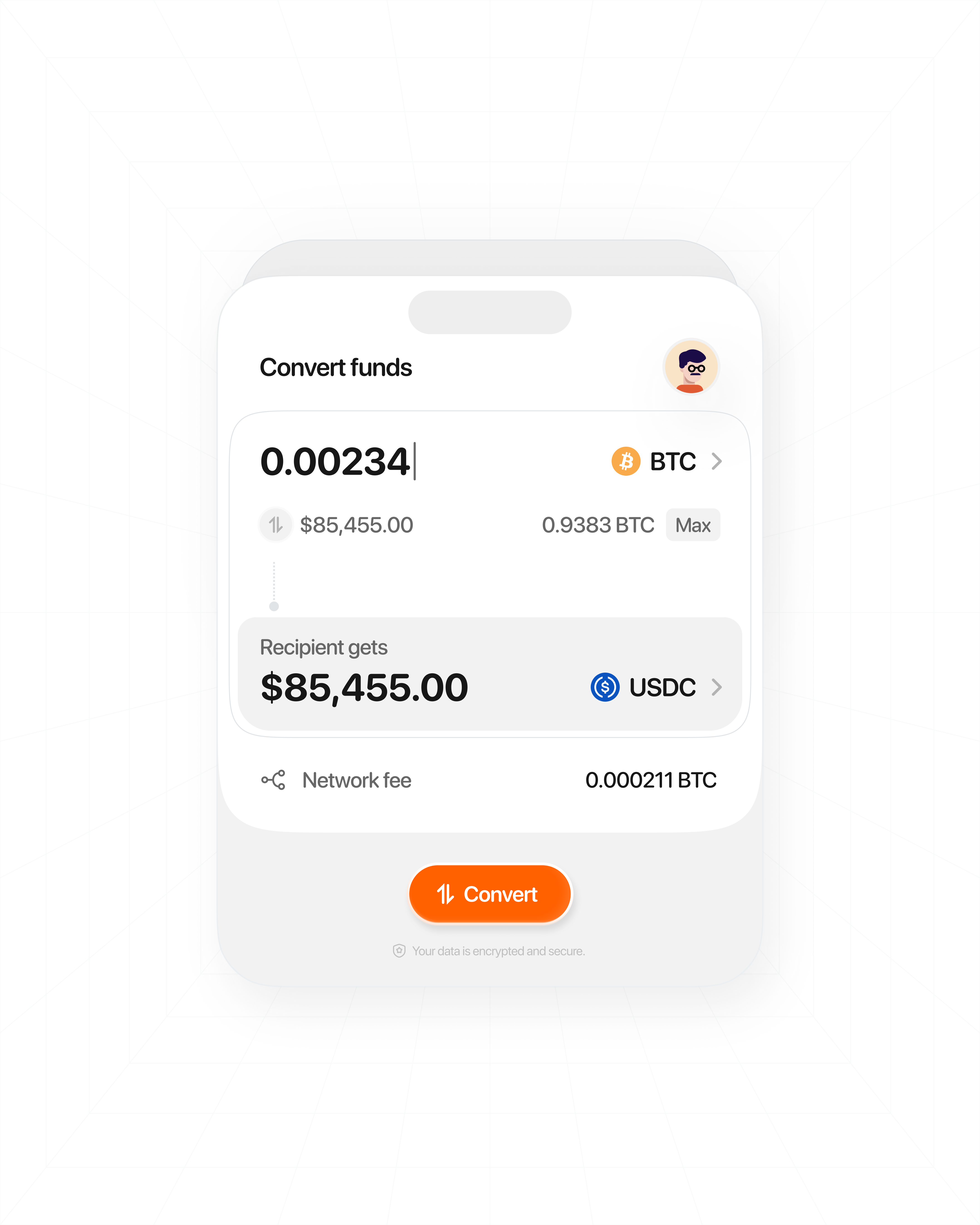 Swap UI Component clean crypto design graphic design minimal swap ui tech ux design