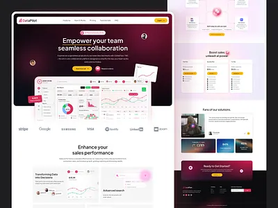 Data Analytics SaaS Landing Page UI analytics analytics teams app landing page design features landing page landing page product features saas saas dashboard saas landing saas landing page saas product saas ui design saas website saas website design sales saas website task management web app web app landing page web app website