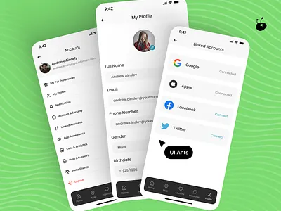 Pet Adoption-Account Setup UI account accountui logout profile profilesetup settings setup uiux userprofile