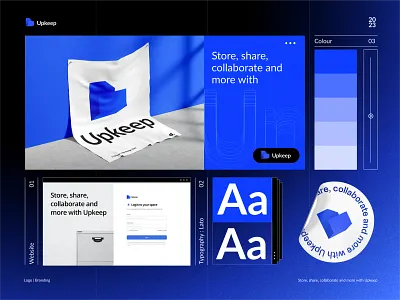 Upkeep — Cloud Storage Brand Identity 3d animation branding graphic design logo motion graphics ui
