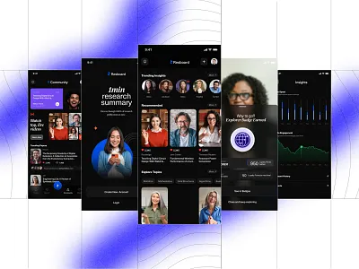 Resboard — Research Learning Mobile App 3d animation branding graphic design logo motion graphics ui