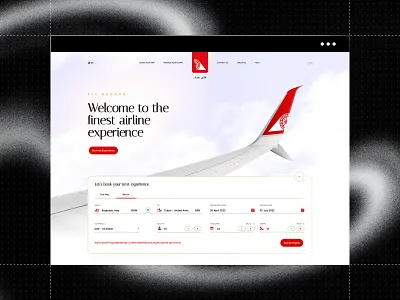 Airline Booking Website — Fly Baghdad 3d animation branding graphic design logo motion graphics ui