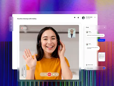 Telehealth Consultation Dashboard 3d animation branding graphic design logo motion graphics ui