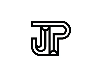 JP Monogram Line Logo brand identity creative jp degital art jp combination jp initial jp logo jp monogram line letter jp lettermark logo logodesign modern type uniqe vector
