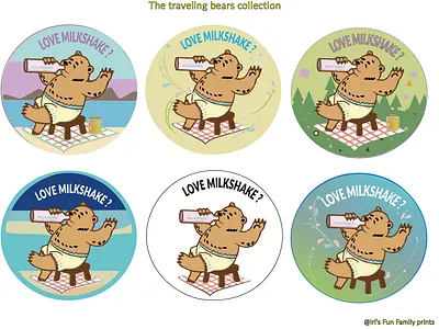 The traveling bear collection animalcharacter bear character brandmascot characterdesign digital illustration flat design illustration mascot design mascotlogo printondemand travelingbearcollection vectorillustration