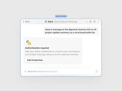 AI Node Configuration ai automation builder chat configuration node settings setup slack workflow