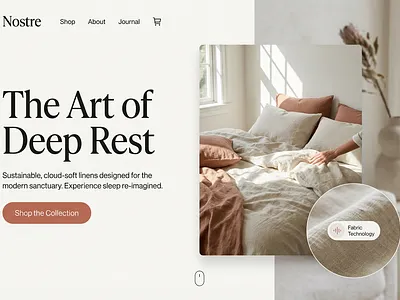 The Art of Deep Rest Minimal E commerce Landing Page branding cleanui designinspiration ecommercedesign landingpagedesign minimaldesign productdesign typography uiux uxdesign webdesign