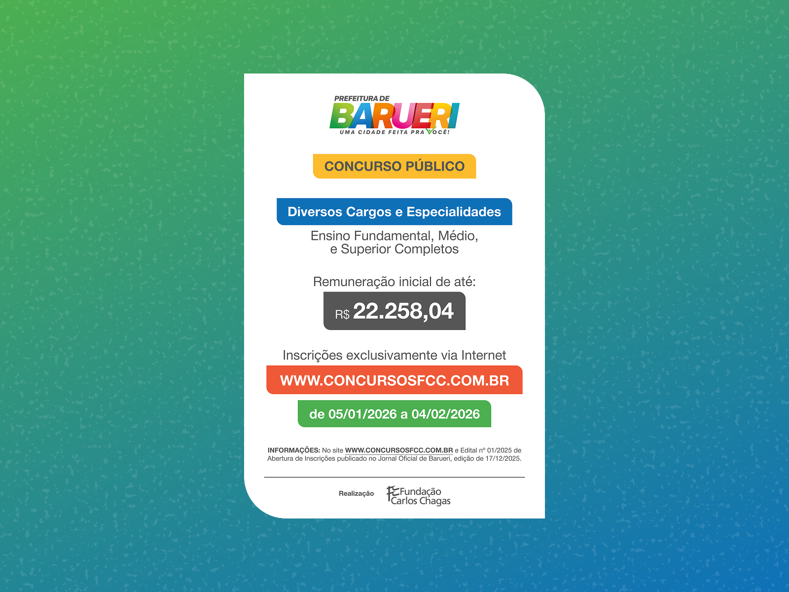 Poster Design civil service exam concurso publico poster