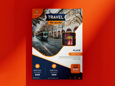 Travel And Tour Flyer Template booking flyer flyer template hotel hotel booking hotel flyer hotel room hotel template indoor information flyer inside ready to print resort resort flyer room travel travel booking travel flyer traveling trip