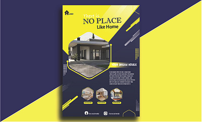 Real estate flyer branding design graphic design