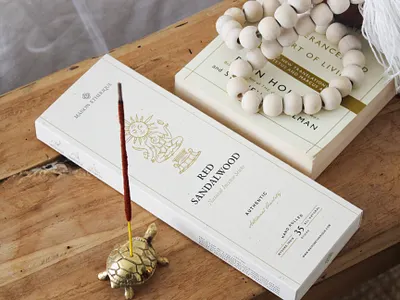 Red Sandalwood brand identity branding divine god graphic design hand drawn illustration incense label label design logo logo design occult packaging packaging design packaging label sandalwood spiritual sun