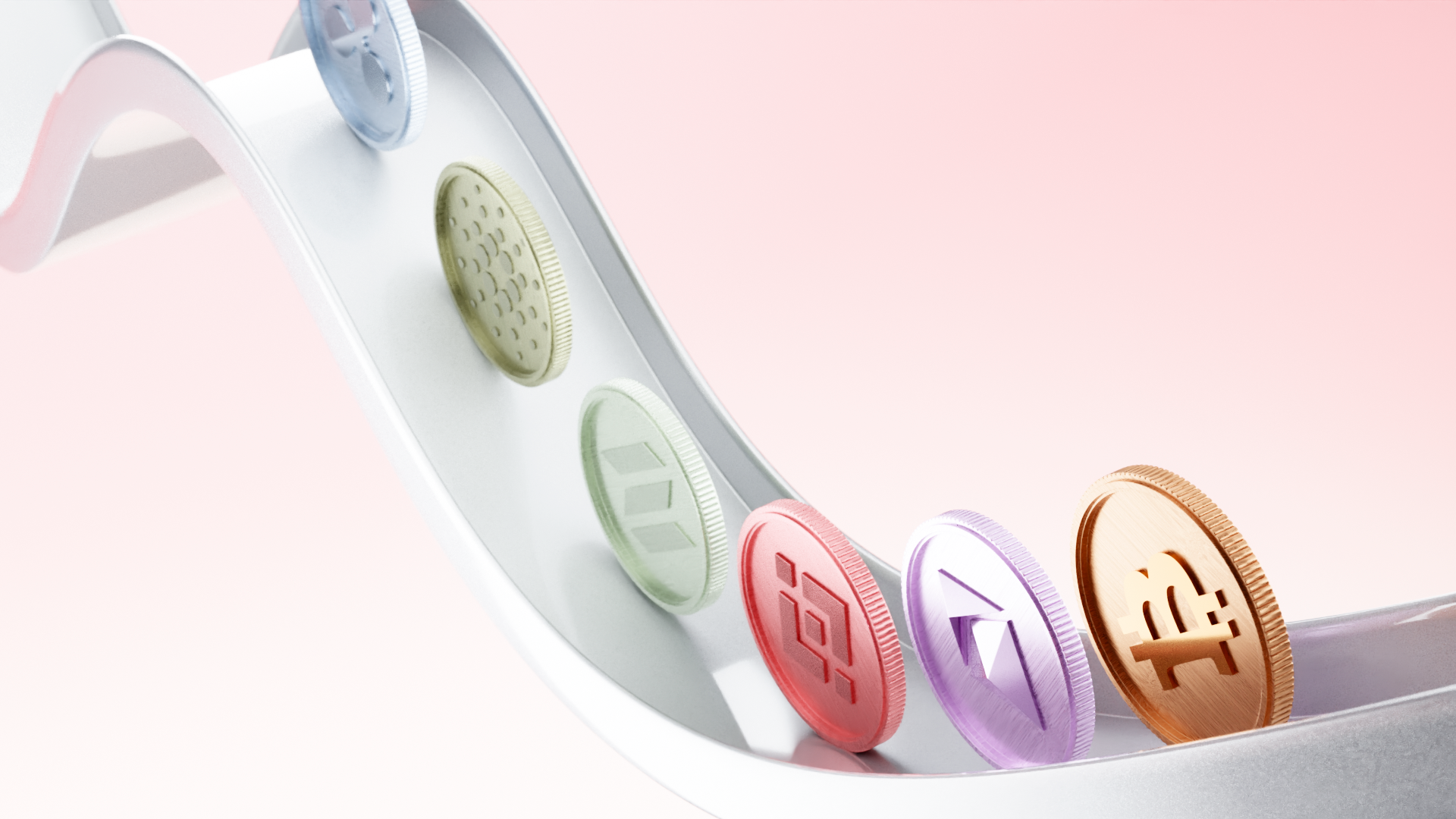 Rolling Crypto 3D Animation 3d 3d animation 3d blender abstract animation bitcoin branding crypto crypto coins motion graphics