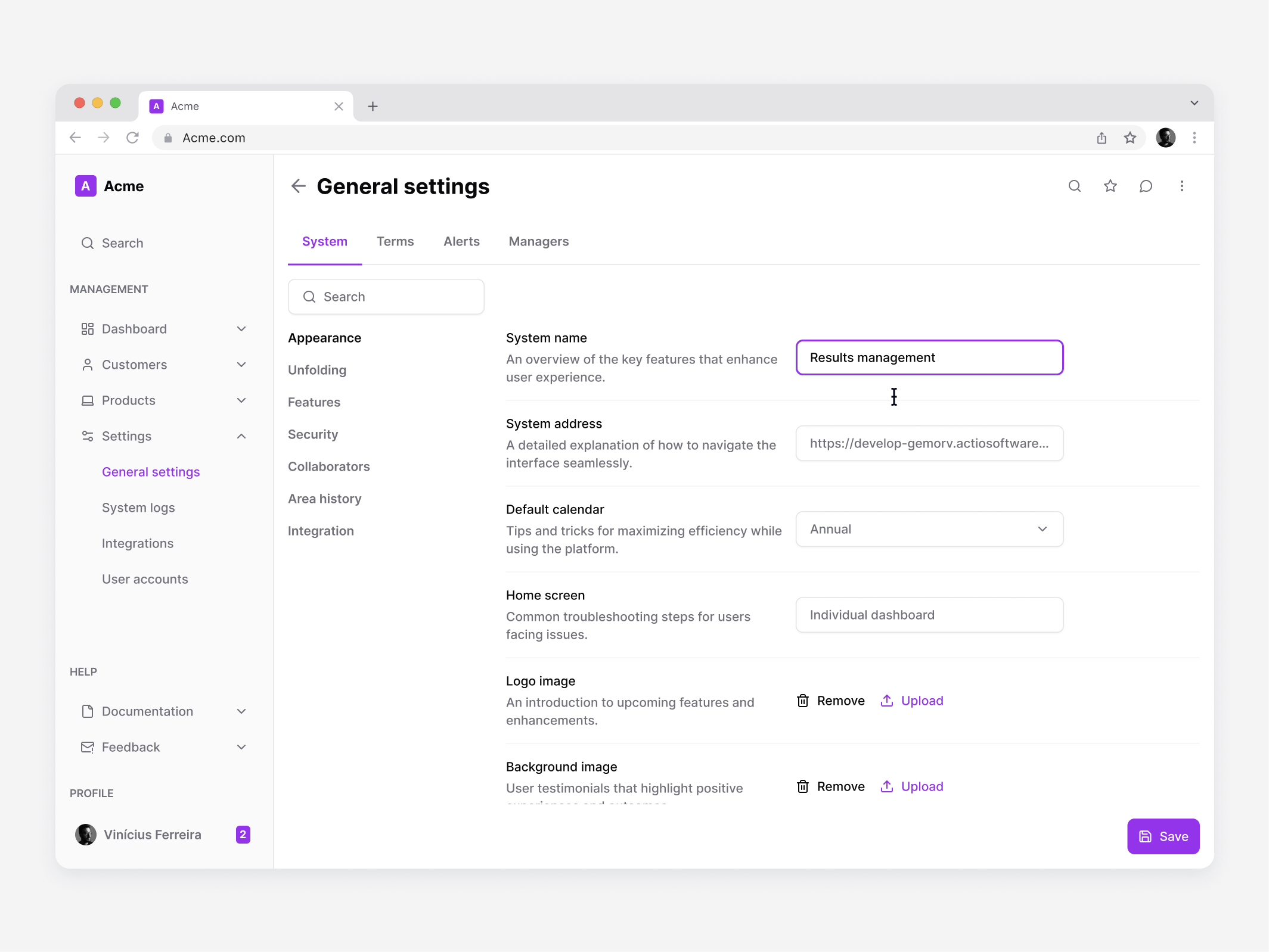 Enterprise Settings UI — Consistency at Scale button component enterprise ux header information architecture input management onboarding purple settings sidebar table usability
