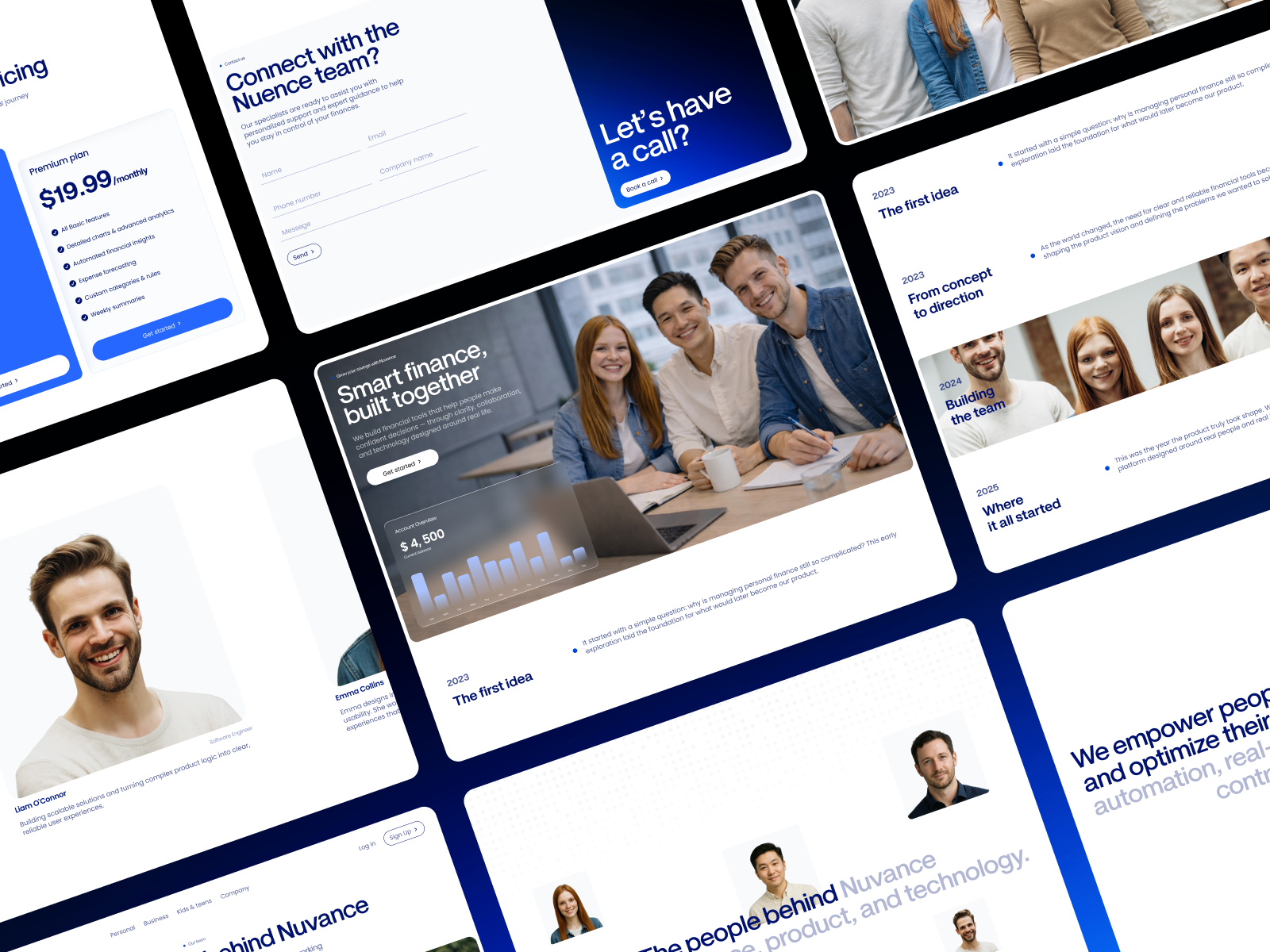 FinTech Website: UX/UI Design, Web Design & Webflow development animation app design banking branding design finance app design finance website design financial management fintech graphic design landing page motion graphics track expenses ui webflow website