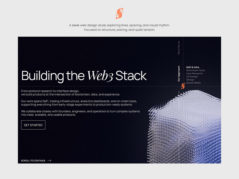 Sleek Web Interface 3d design landing page web design web3