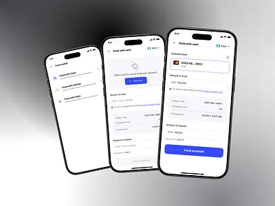 Gimme Wallet Multi-Method Funding Flow bankapp cleanuiux fintech mobileapp productdesign ui web3