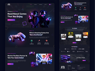 Publishing Game Studio Landing Page