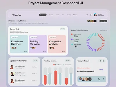 Project Management Dashboard UI app branding dashboard design graphic design logo management project management ui uiux ux web web app