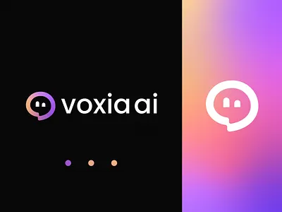Voxia Conversational AI Brand Identity ai ai bot app logo artificial intelligence brand identity branding business logo chat bot graphic design logo logo design minimal logo technology virtual assistant voice ai