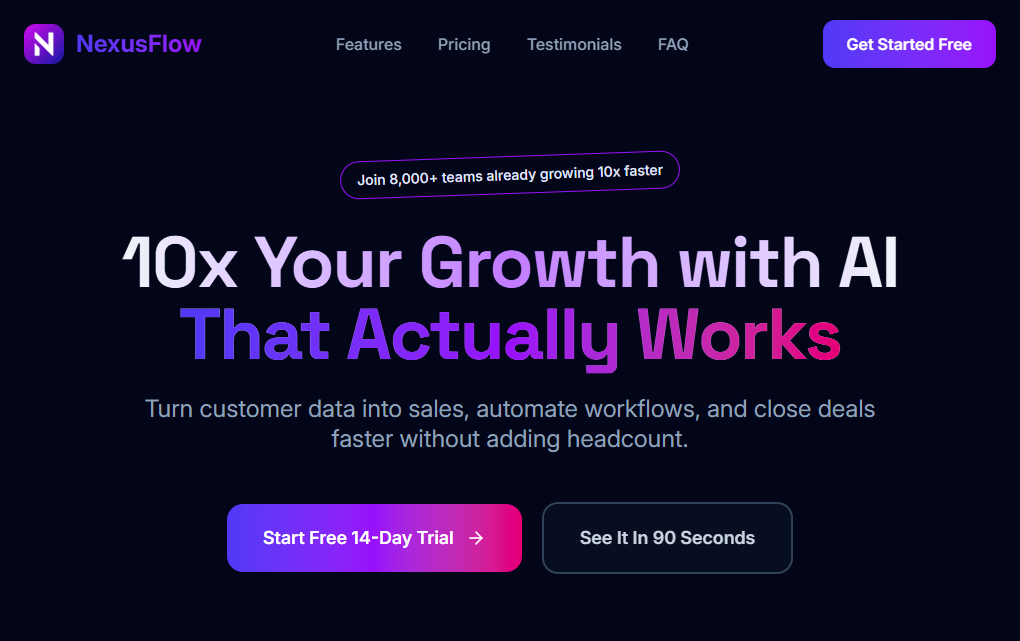 Example of Landing Page Design & Development