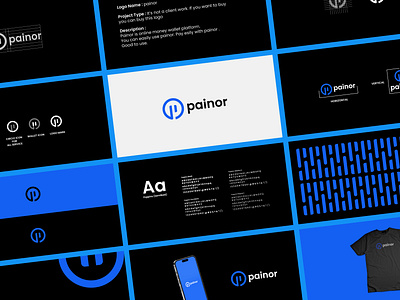 painor - Logo Design Concept brand identity branding card concept design designer portfolio designs finance letterlogo logo logo designer modern p pay payment pletter simple transfer transiction wallet