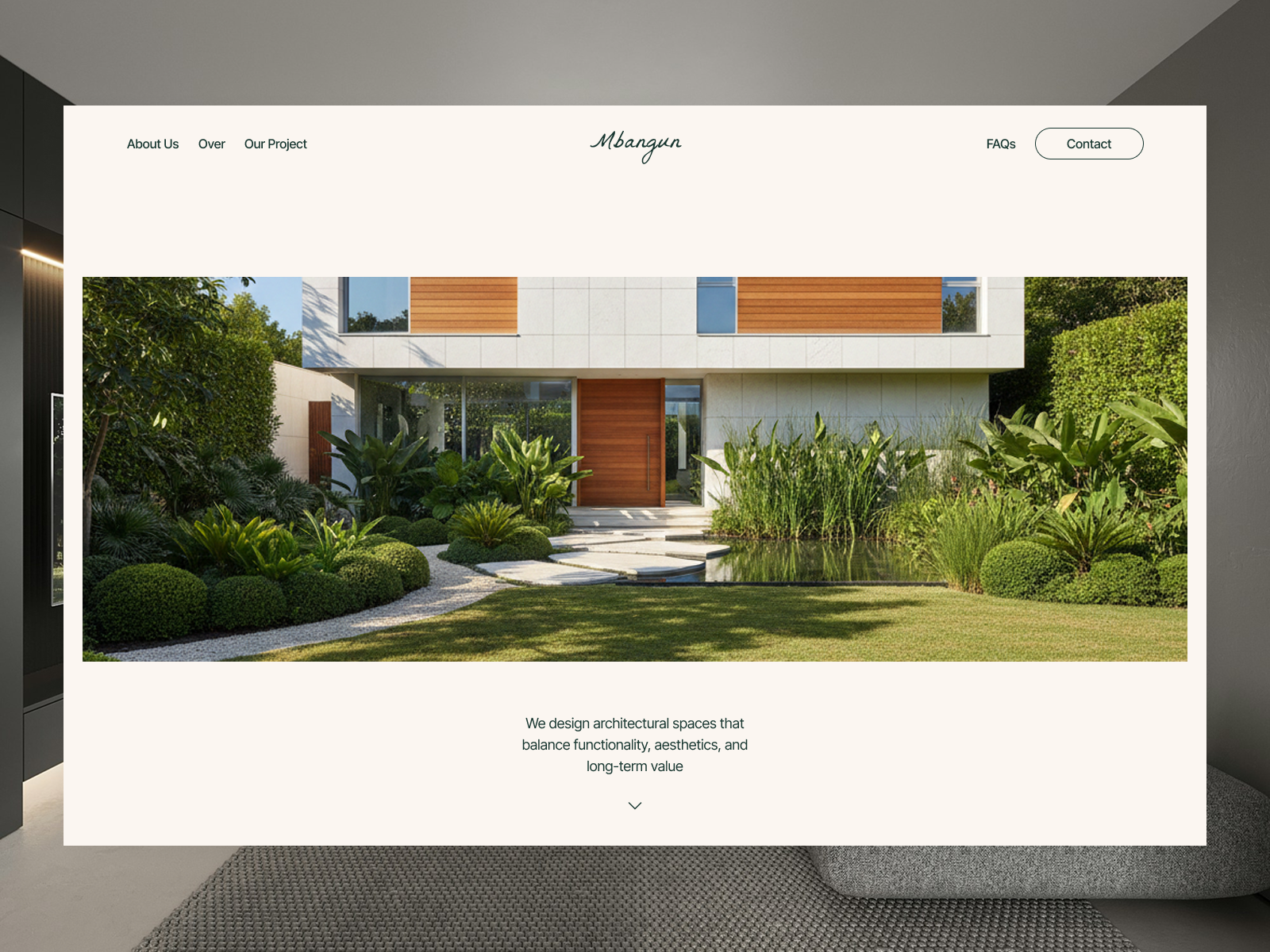 Mbangun - Architecture Landing Page animation architec architecture architecture design branding clean clean deaign clean layout cool dashboard design graphic design illustration landingpage logo ui uiux ux white space