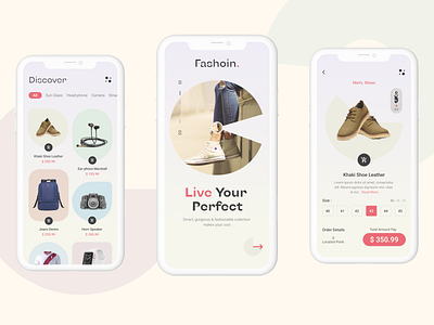 Ecommerce - Mobile App android app app branding clean delivery order design e commerce interaction ios minimal mobile app mobile app design online marketing online shop product design shoes ui unique design visual design