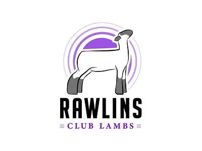 Rawlins Club Lambs Logo club graphic design illustration lamb logo purple sheep