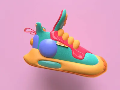 Casual 3d app blender casual design foot run sport