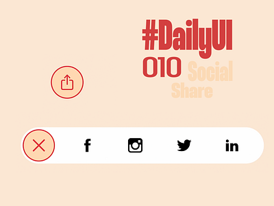 #DailyUI Challenge 010 - Social Share 010 10 animated animation app branding button daily ui dailyui dailyui 010 dailyui010 design figma graphic design illustration motion graphics share social share ui