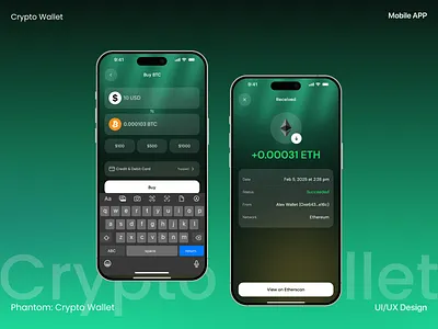 Crypto Wallet Mobile App UI blockchain app crypto mobile app crypto wallet crypto wallet app defi app fintech app mobile mobile app mobile app design mobile ui wallet app design