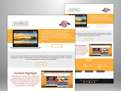 Dexterous Email Design campaign design content marketing digital marketing email campaign email design email marketing email template graphic design marketing media group media marketing