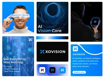XOVISION — Intelligent Vision Systems Logo Bento Branding 3d ai animation bentodesign branding creative design futuristicdesign graphic design illustration logo logodesign logos logotype motion graphics techbranding ui