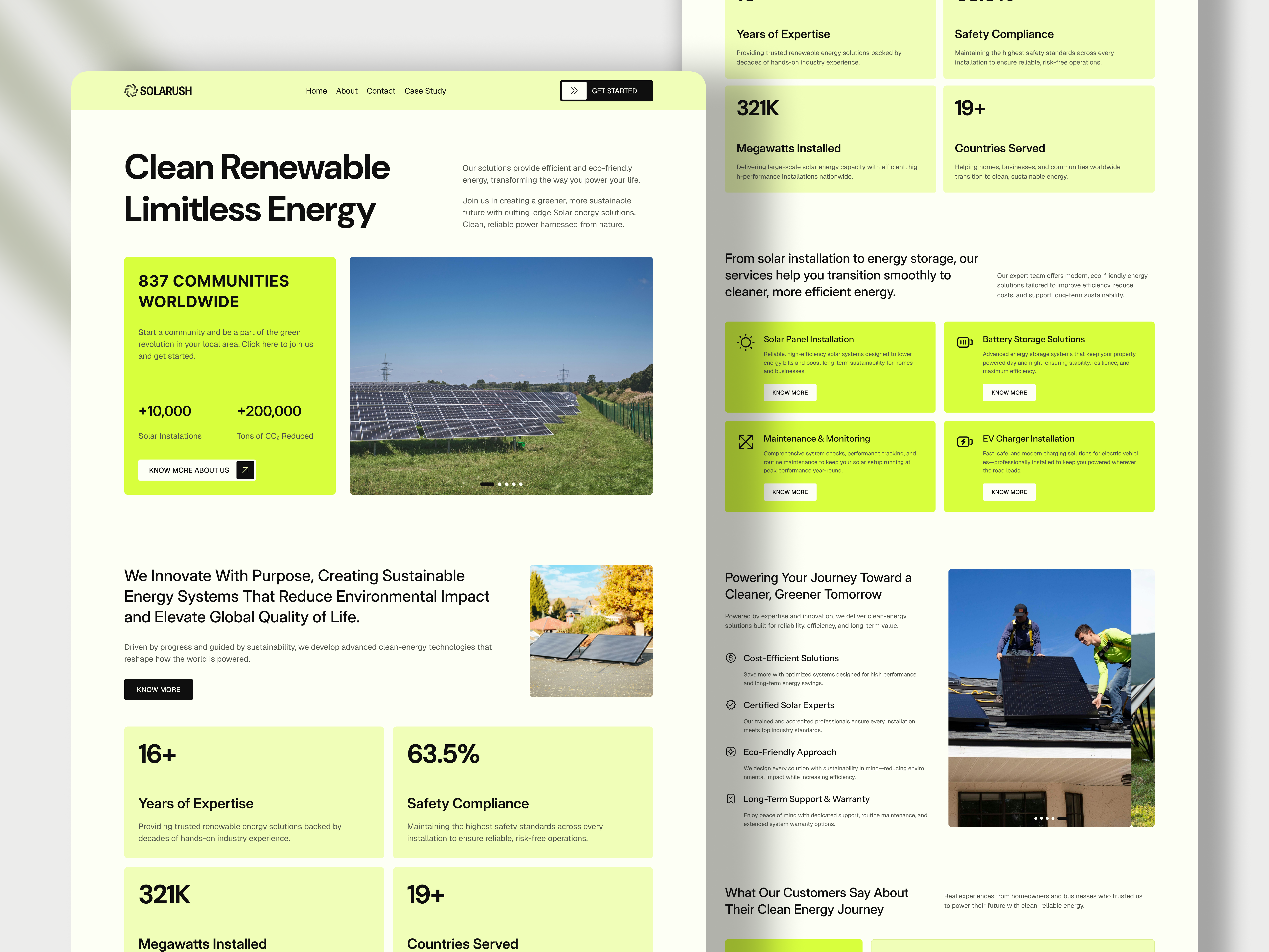 Example of Website UI Concepts → Trusted Quality