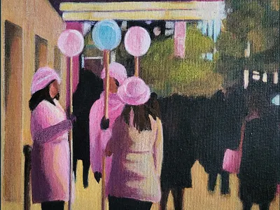 Radio City, a new painting from my studio 12.19.25 branding design graphic design illustration impressionism logo painting video