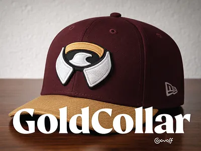 GoldCollar - Brandmark Identity Design badge design bird branding clothing graphics eagle emblem embroidery graphic design hat patch hawk identity illustration logo logo design logos print product design sports wings
