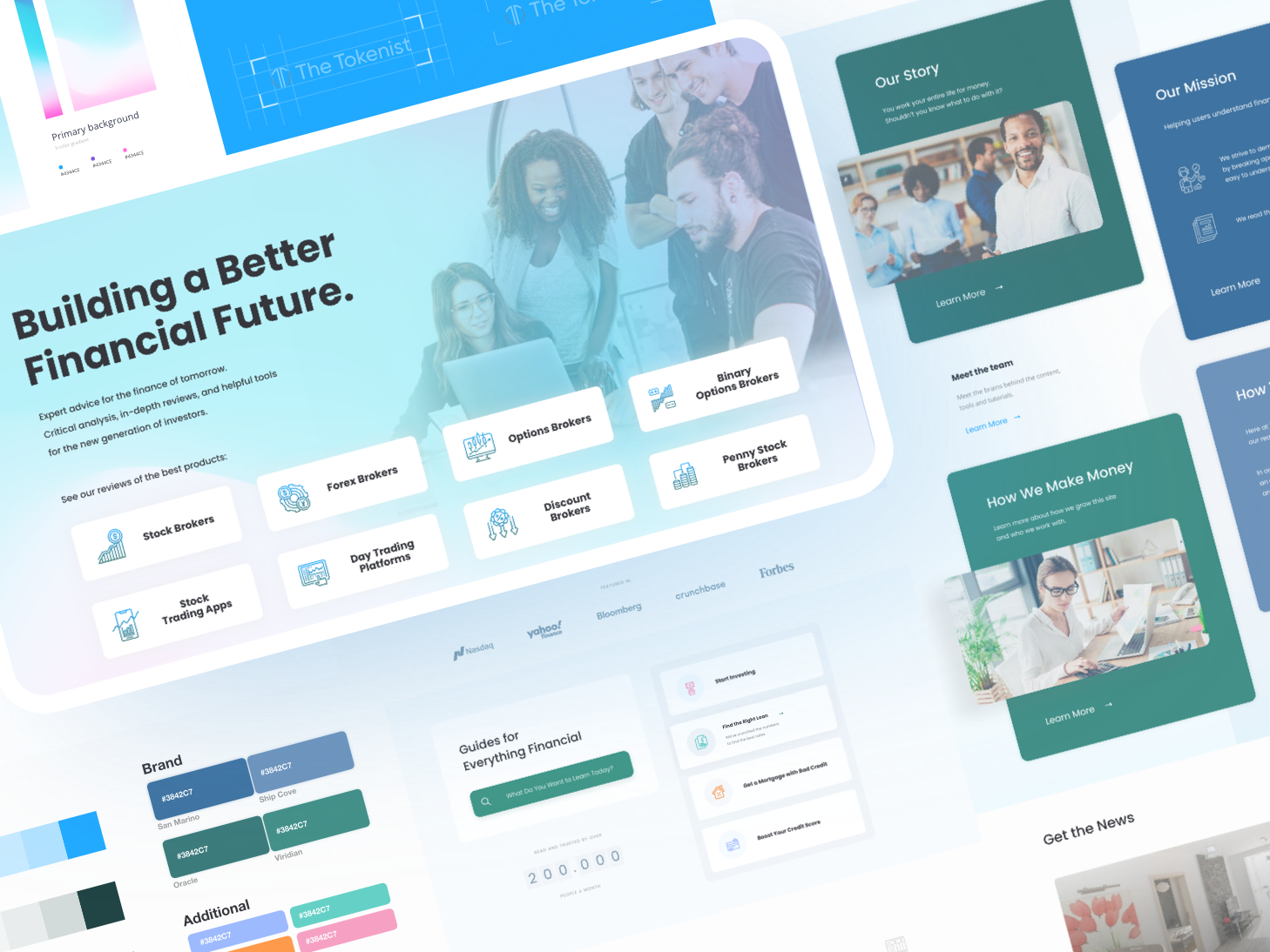 The Tokenist | Design Direction for Finance Media Platform advertising blockchain branding content creative direction crypto defi finance fintech futuristic logo product startup web3 website