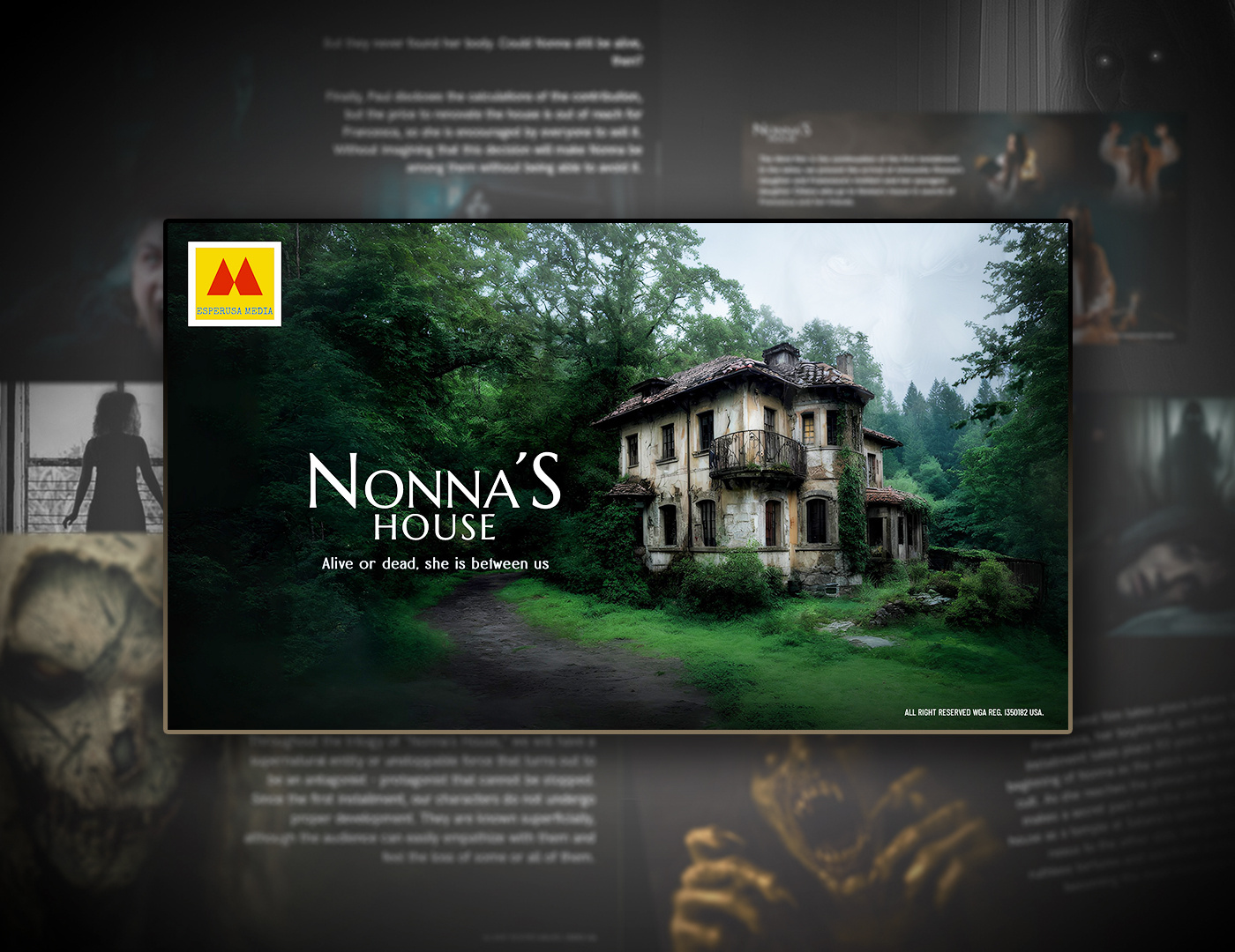 La Casa De Nonna | Film Pitch Deck Presentation adobe photoshop creative presentation crime crime story design film deck film mockup film pitch deck film pitch deck presentation graphic design horror illustration movie deck pitch deck pitch deck design powerpoint presentation presentation thriller story visual identity visuallization