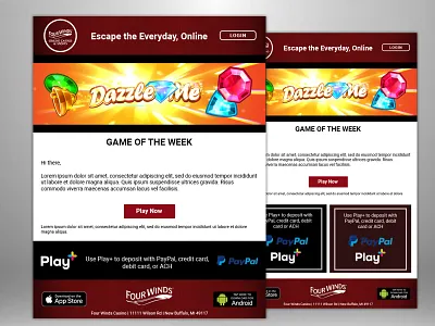 Four Winds Casino Email Design campaign design casino content marketing design digital marketing email email campaign email design email marketing email template graphic design marketing newsletter