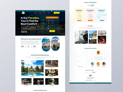 Web Site Design: Hotel Landing Page Design hotel hotel resort hotel booking hotel business website design hotel landing page design resort resort booking resort landing page room booking