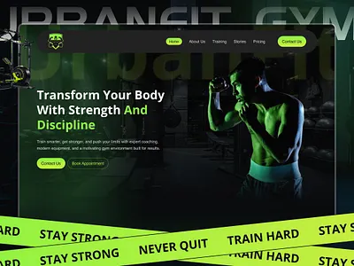 Urbanfit gym website cleanui cms figma framer interface minimaldesign modernui uiinspiration uitrends uiuxdesign userexperience userinterface userinterfacedesign uxdesigner webdesign webdesigner webdeveloper webdevelopment website websitedesign