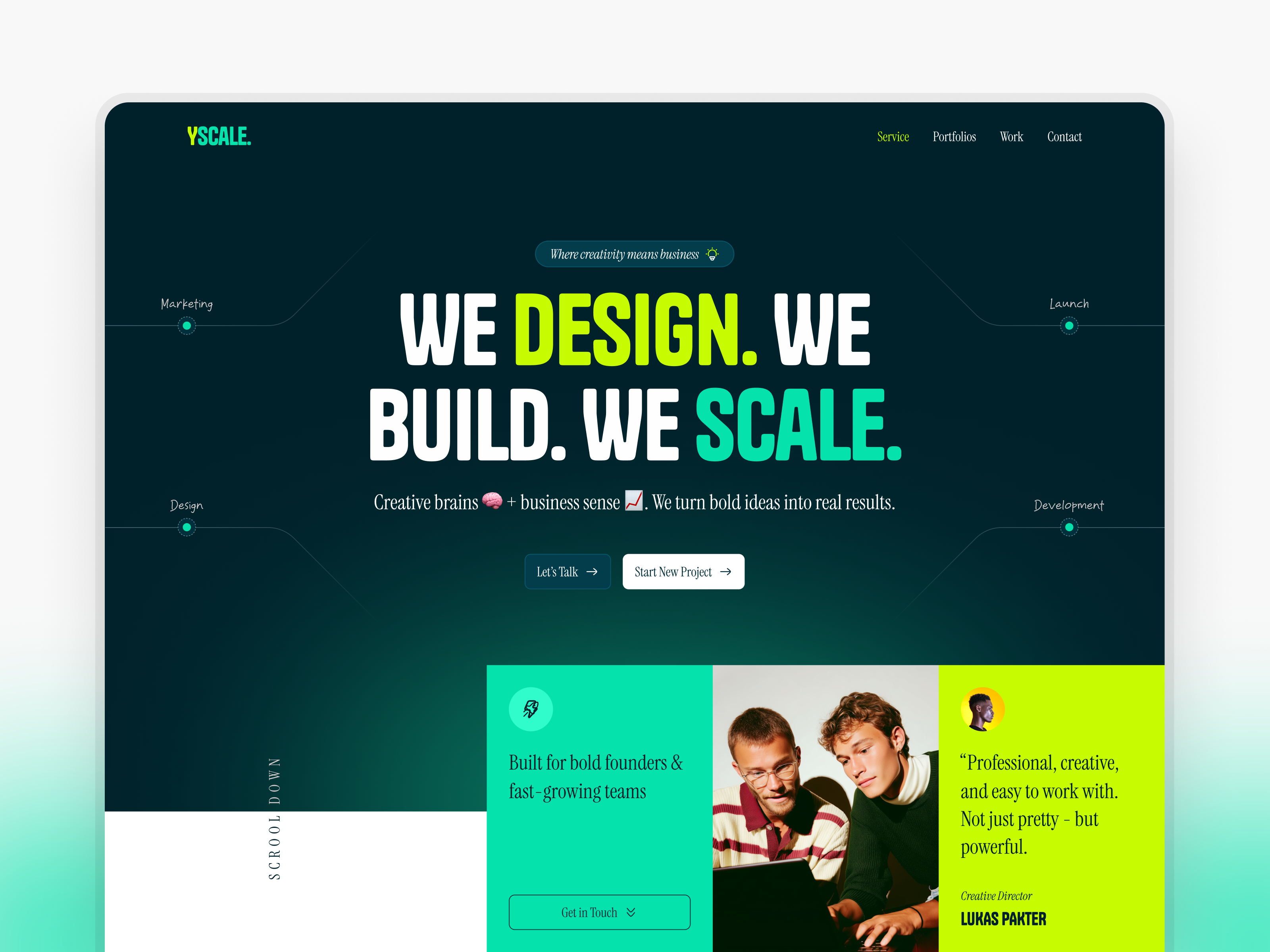 Example of Design-Development-Marketing Agency Website Design