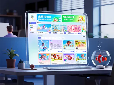 AI children online intelligent education ai ai 儿童在线智能教育 ui uiux web