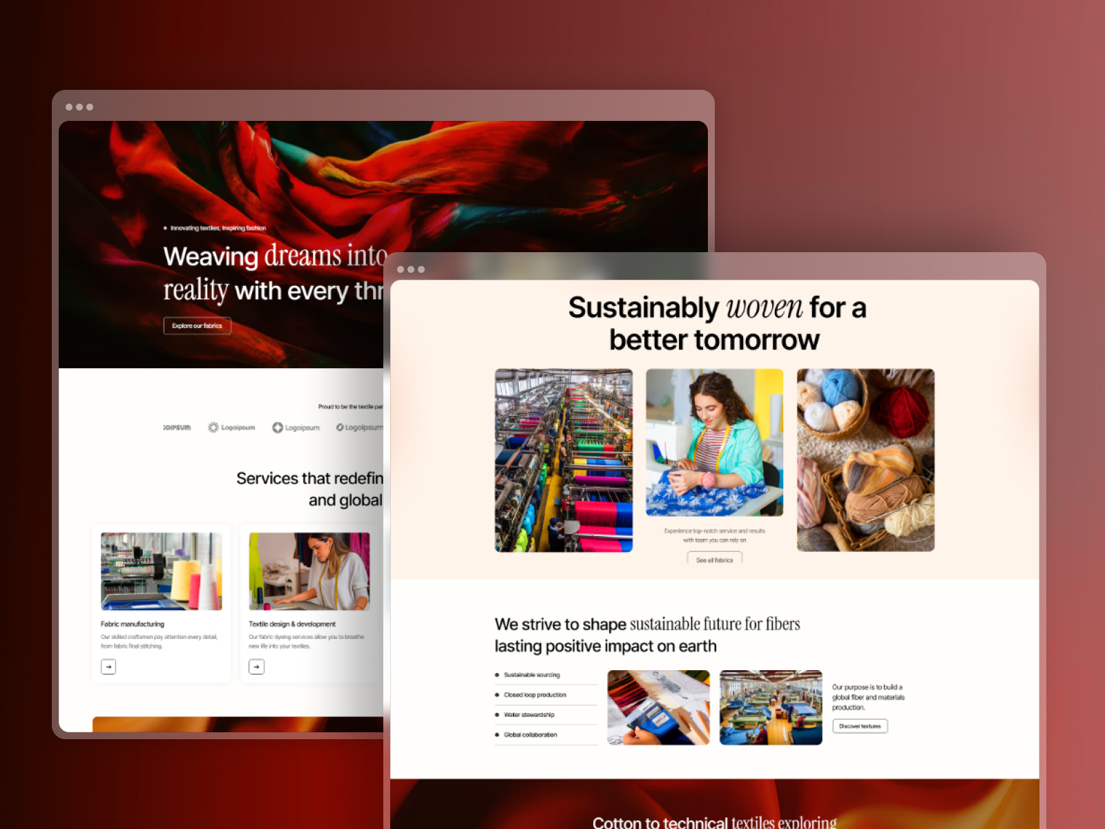 Fabrico – Textile and Fabric E-commerce Website Webflow Template ecommerce website ecommercewebflow fabric fabric brands fabric store mobile friendly responsive seo friendly textile textile business uiux web design web development webflow webflow template webflow website