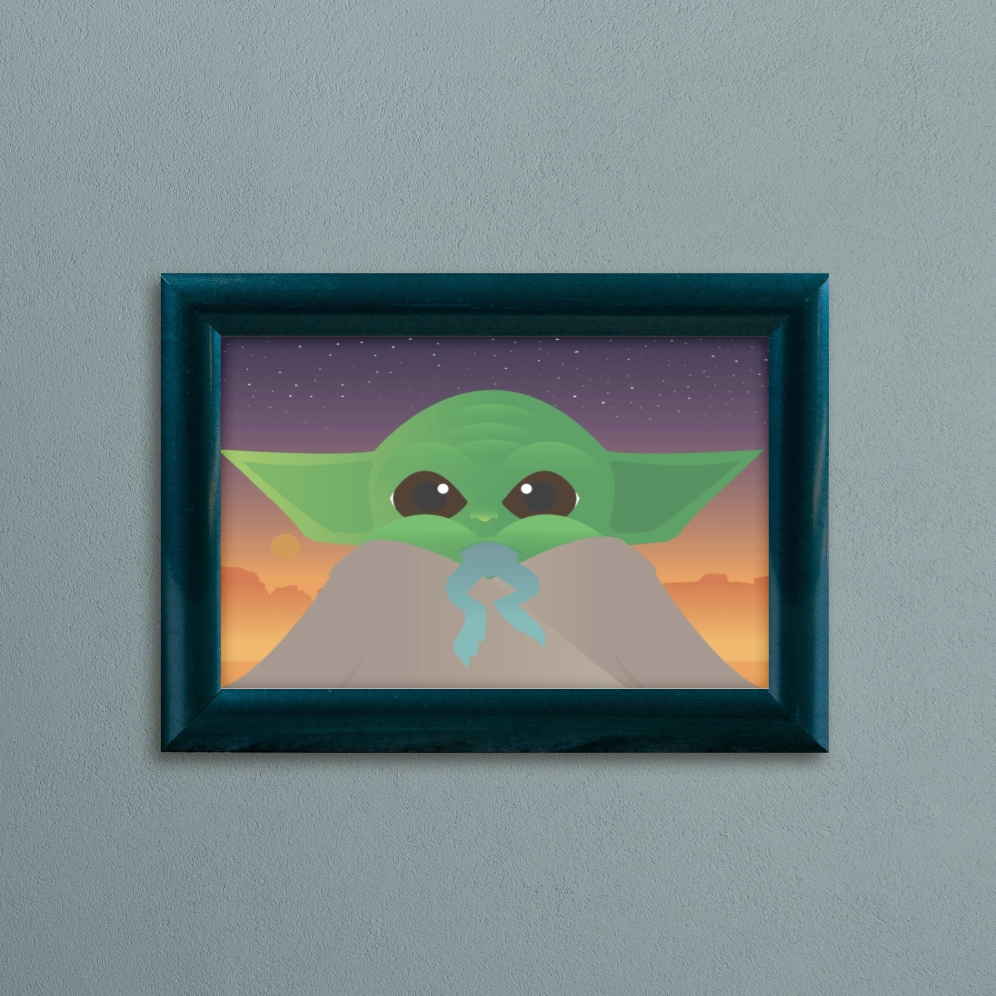 Grogu Art Frame graphic design