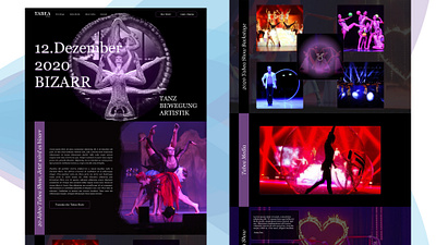 Website for Dance show in Germany design graphic design photoshop ui ux